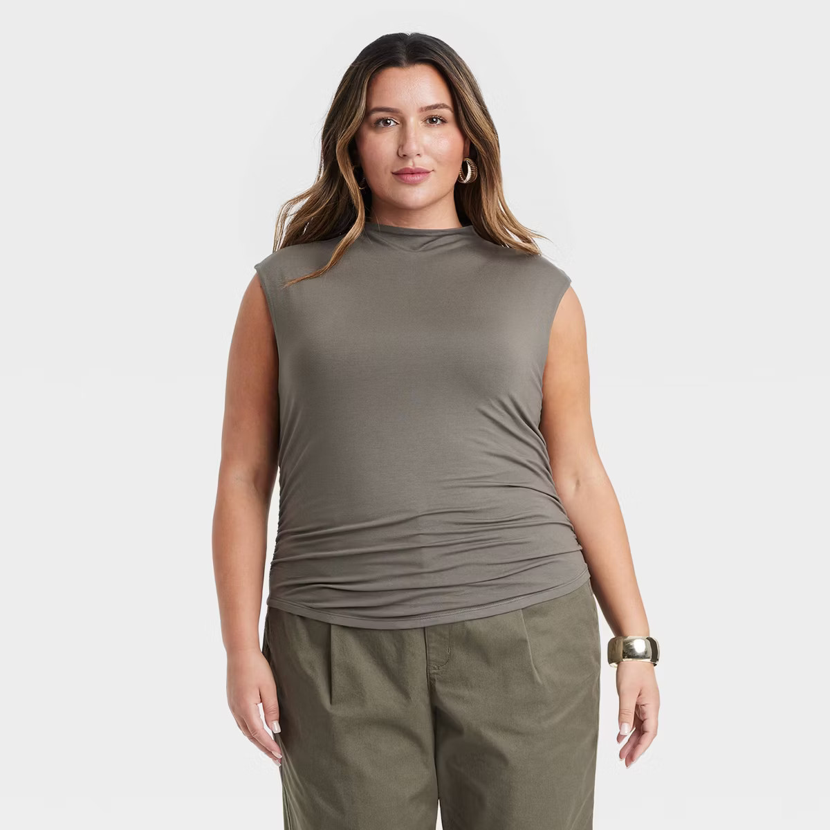 Women's Slim Fit Short Sleeve Mock Turtleneck T-Shirt - A New Day™ | Target