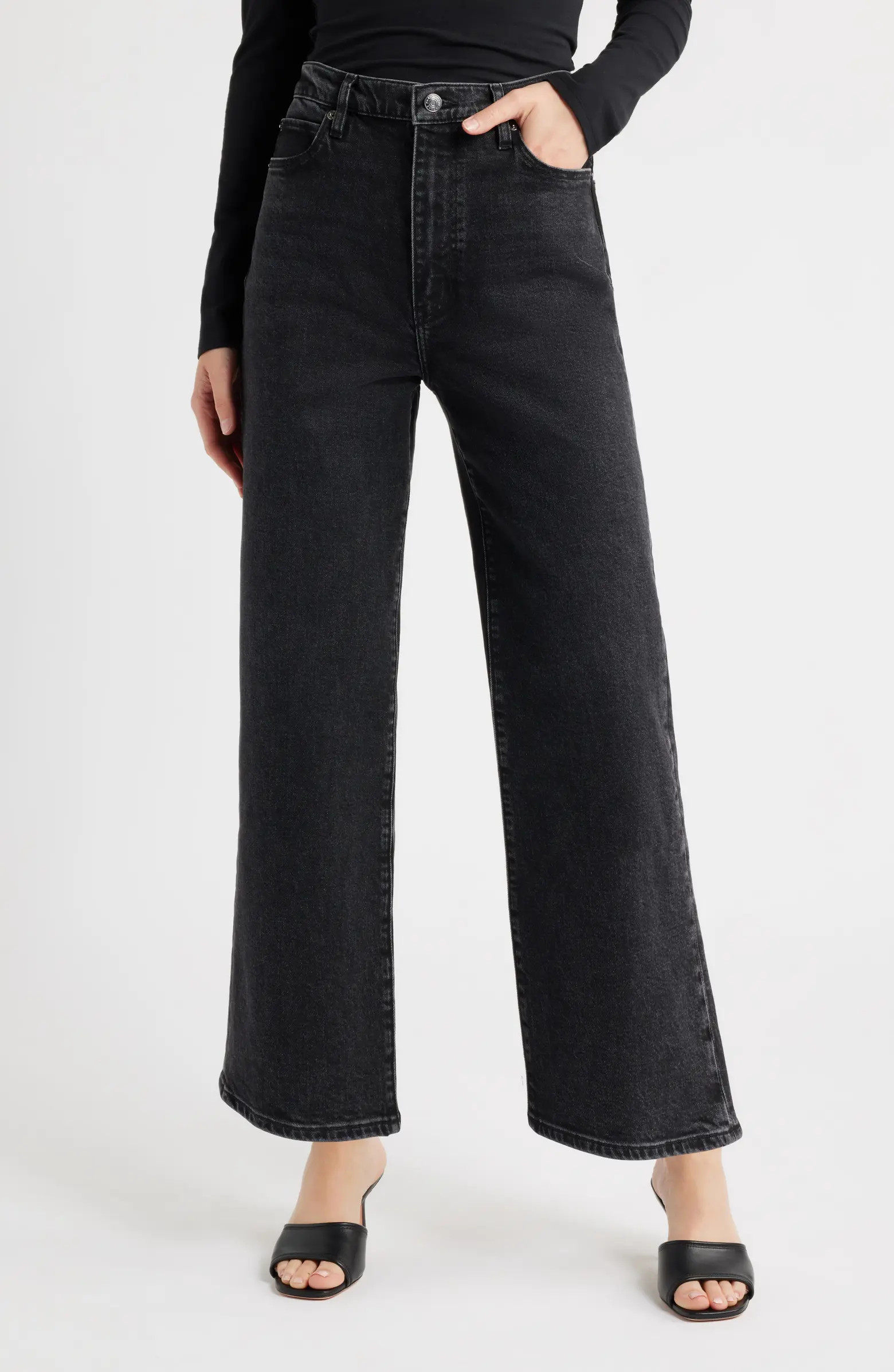 The Wide High Waist Ankle Wide Leg Jeans | Nordstrom