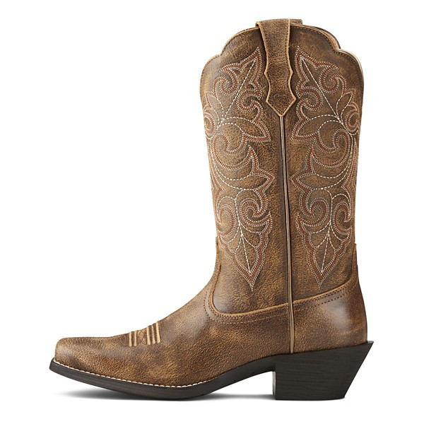 Women's Ariat Round Up Square Toe Western Boots 8.5 Vintage Bomber | Scheels
