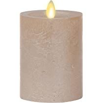 Luminara Realistic Artificial Flame Frosted Champagne Metallic Glitter Candle (3 x 4.5-inch) Moving  | Amazon (US)
