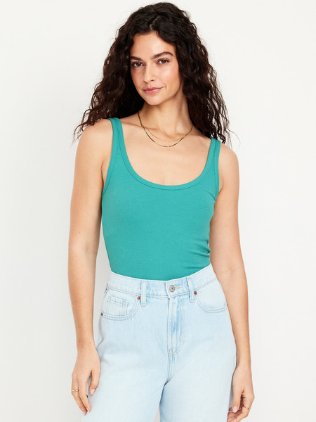 First-Layer Ribbed Scoop-Neck Tank Top | Old Navy | Old Navy (US)