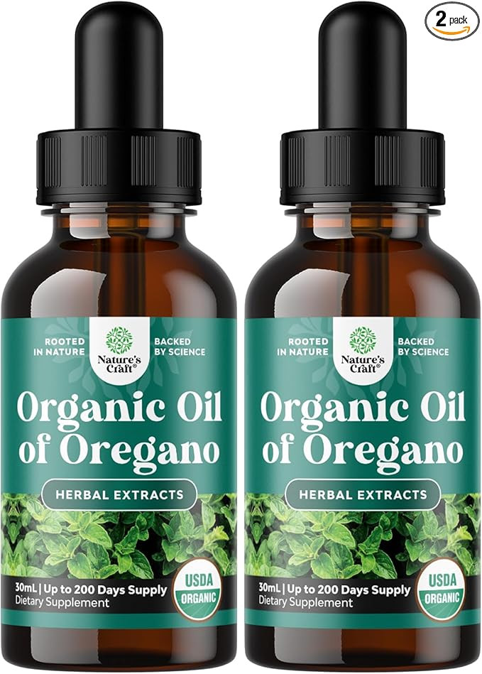 USDA Organic Oregano Oil Drops - Super Concentrated Organic Oil of Oregano Drops for Fast Absorpt... | Amazon (US)