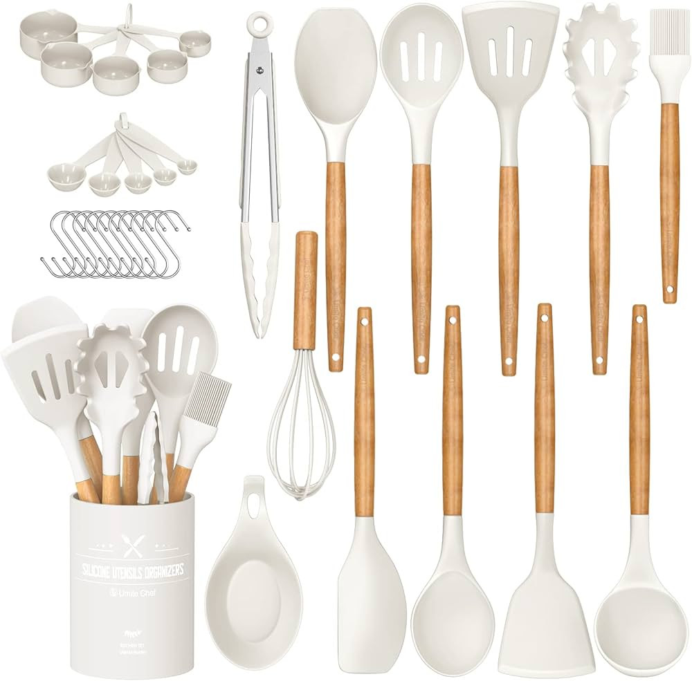 Umite Chef Kitchen Cooking Utensils Set, 33 pcs Non-stick Silicone Cooking Kitchen Utensils Spatu... | Amazon (US)