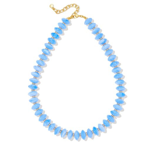 Resin Chunky Beaded Necklace for Women,Vacation Jewelry (Sky Blue) | Amazon (US)