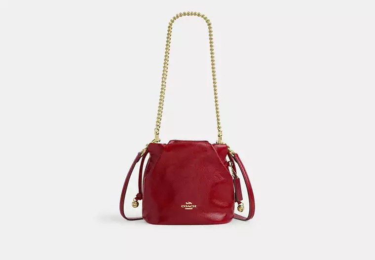 Coach Outlet Faye Mini Drawstring Bag - Red, Size: Medium | Coach Outlet US