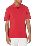 Amazon Essentials Men's Red Polo Shirts Short Sleeve, Slim-Fit Cotton Pique, Medium | Amazon (US)