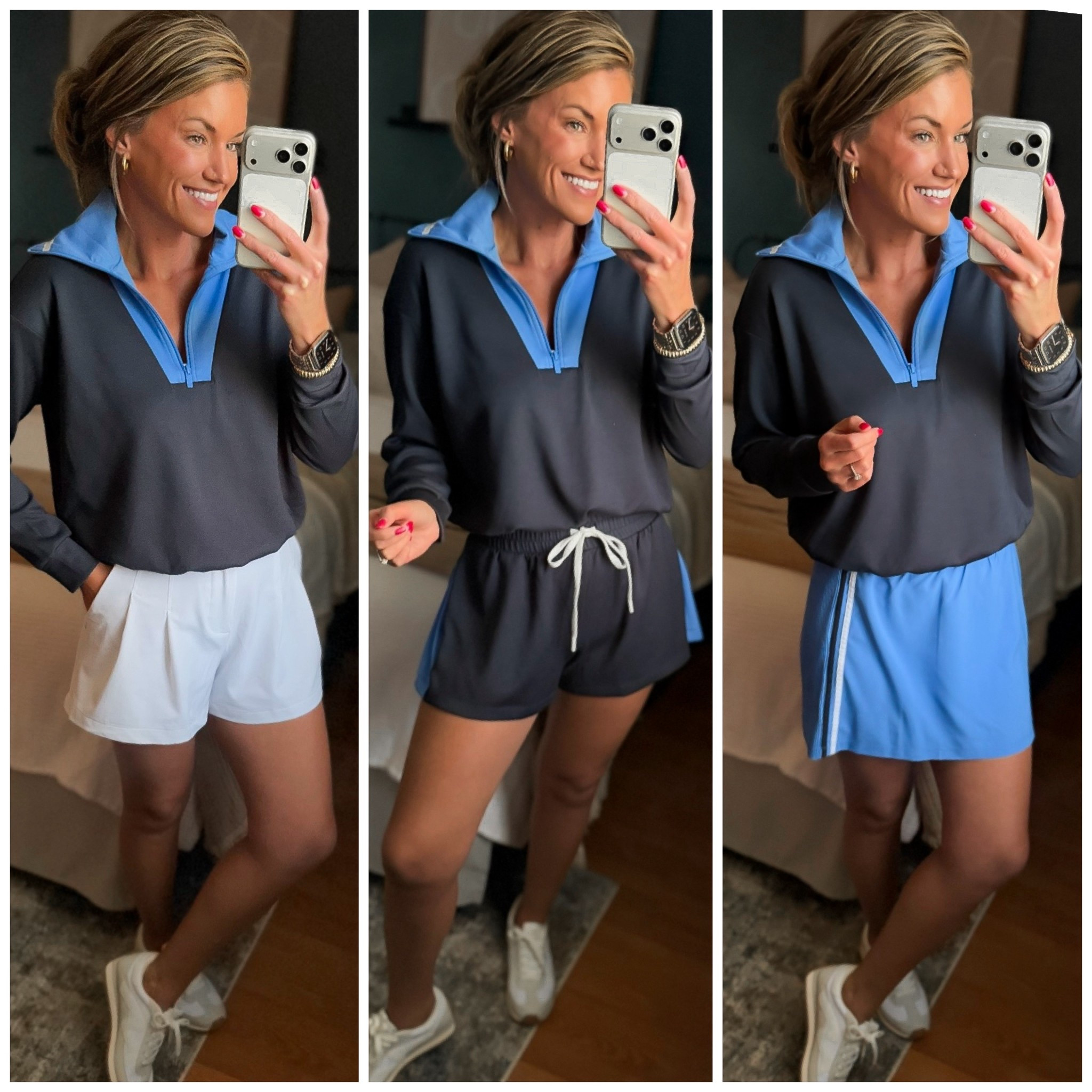 Target finds 🎯 
Top/ small 
White shorts/ small (size down if between)
Blue shorts/ medium
Skort/medium 

#LTKOver40 #LTKActive #LTKSeasonal