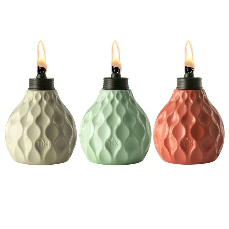 Marine Glass Seaside Escape Tabletop Torch (Set of 3) | Wayfair North America