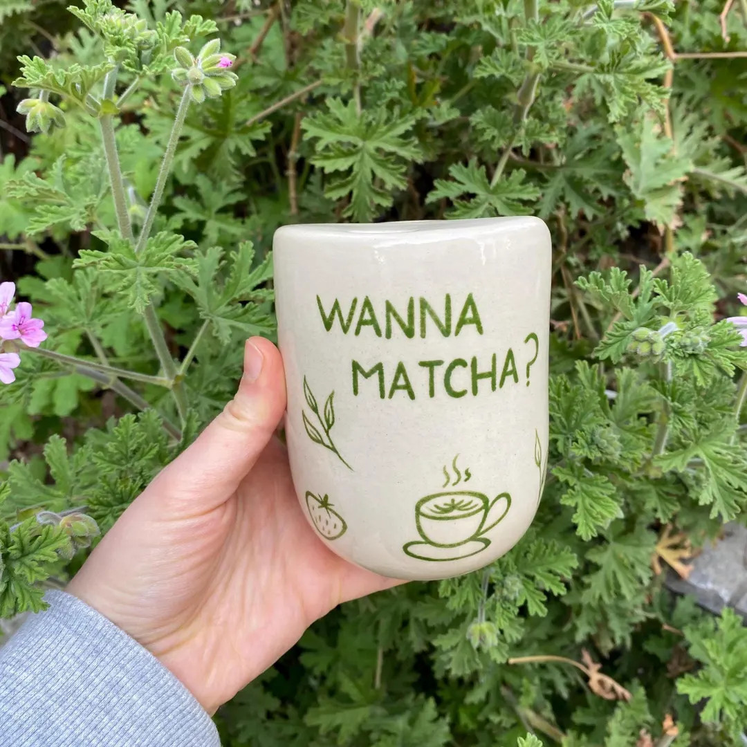 Pre-Order Handmade Ceramic Matcha Travel Mug: Pottery Coffee Tea Sip Cup | Etsy (US)