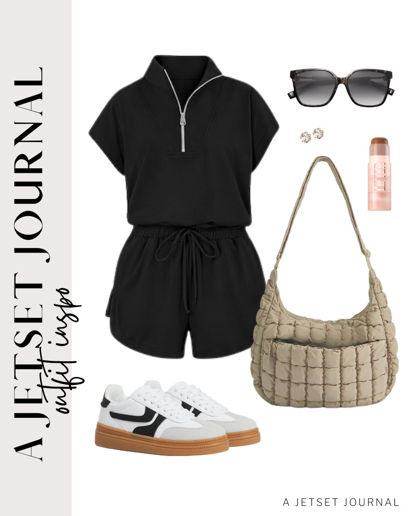 Our last outfit can be this two-piece set from KISSMODA paired with Lovee Cosee platform sneakers and a quilted puffy tote bag from BAGSMART. These stud earrings and SOJOS sunglasses complement this fit.

#LTKSeasonal #LTKSaleAlert #LTKTravel
 

 