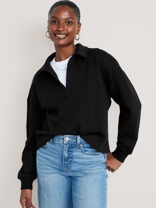 Collared Fleece Pullover for Women | Old Navy (US)