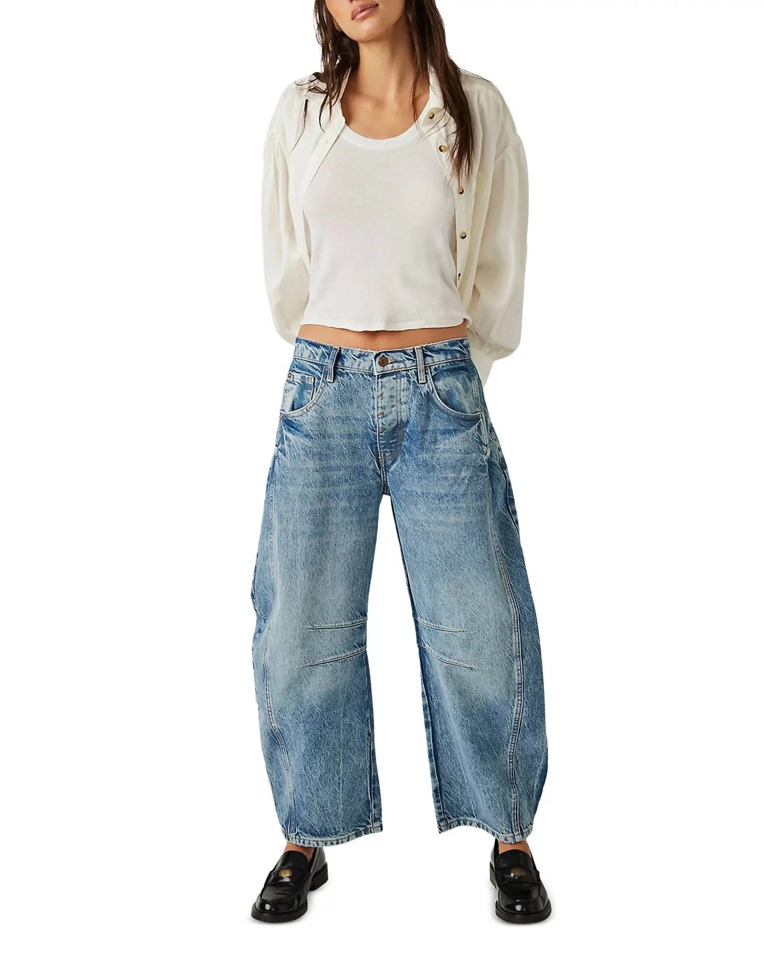 Good Luck Barrel Jeans In Ultra Light Beam | Shop Simon