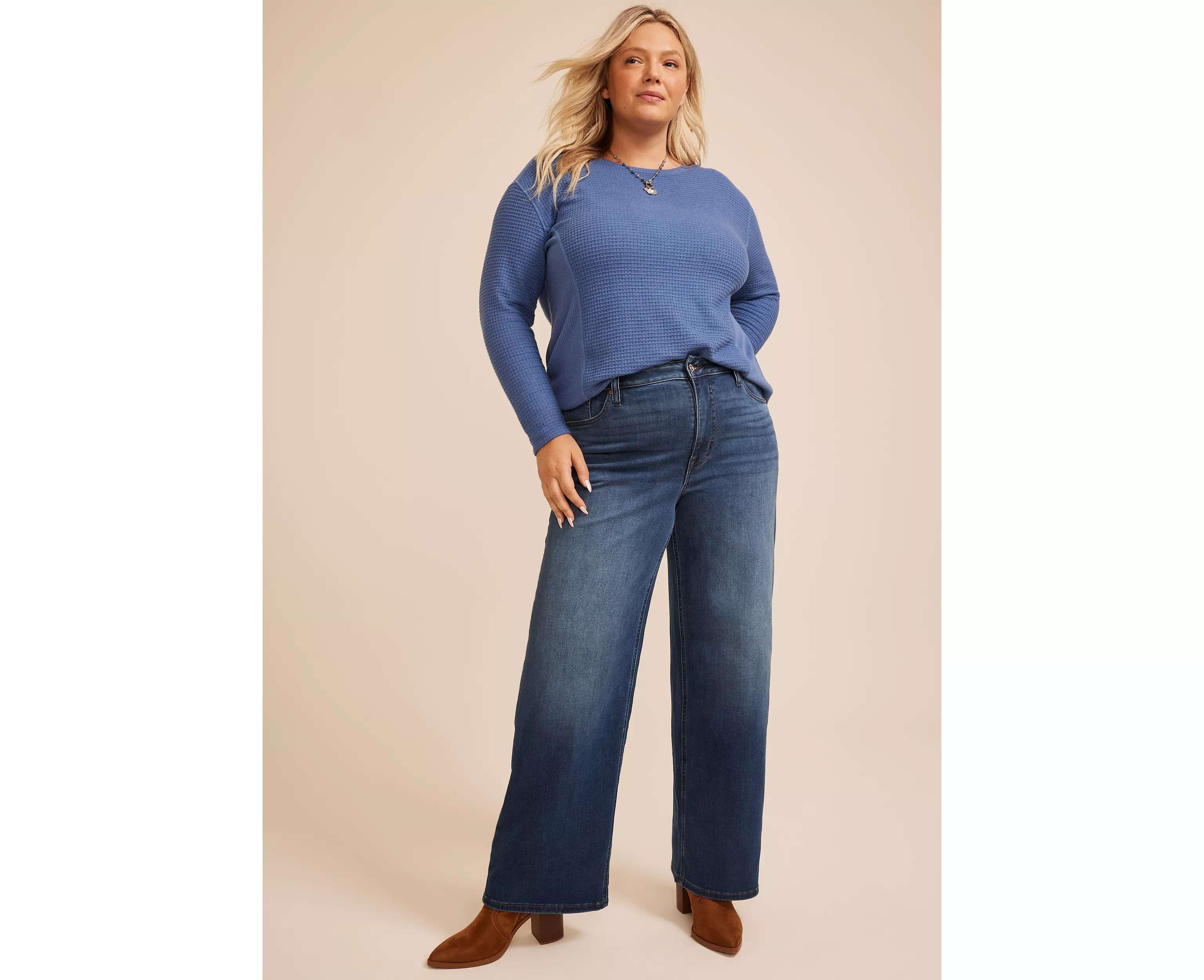 Plus Size m jeans by maurices\u2122 Ultra High Rise Dark Wide Leg Jeans | maurices | Maurices