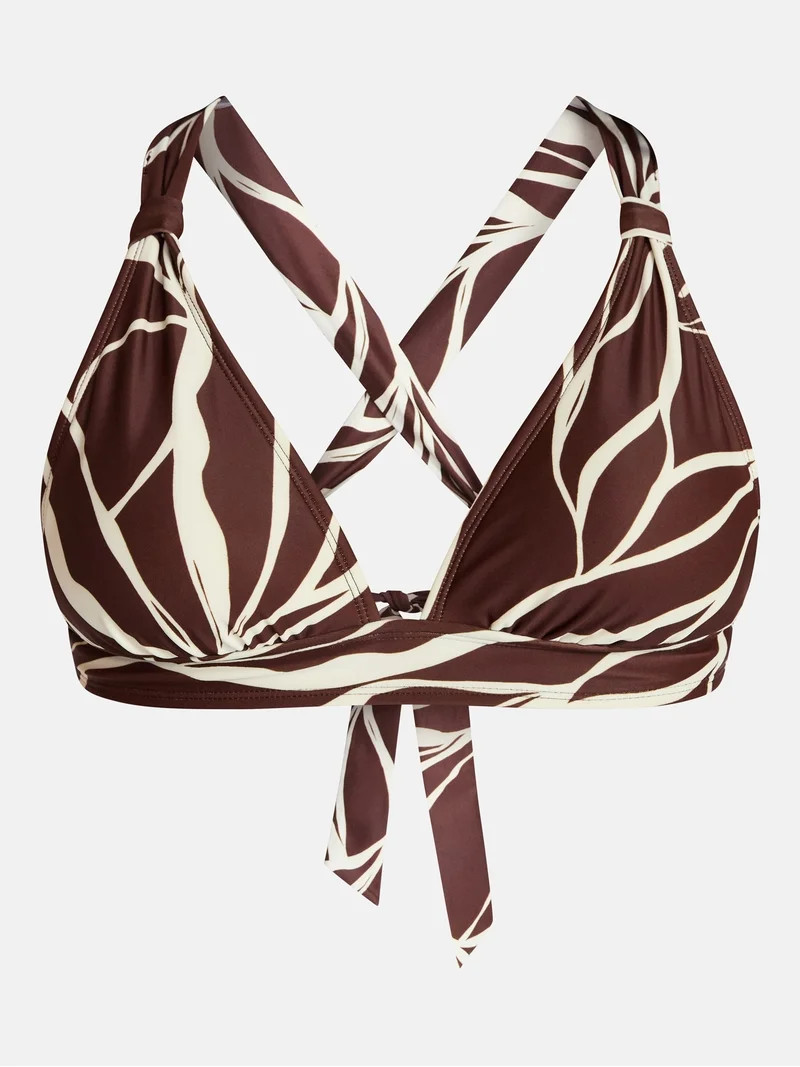 Time and Tru Women's and Women's Plus Cross Back Triangle Bikini Top, Sizes XS-3X | Walmart (US)