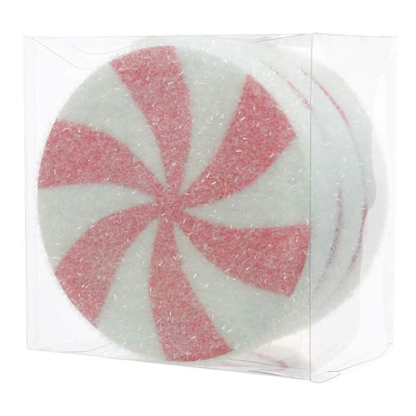 Mrs. Claus' Bakery 3-Count Pink Candy Disk Ornaments, 8" | At Home