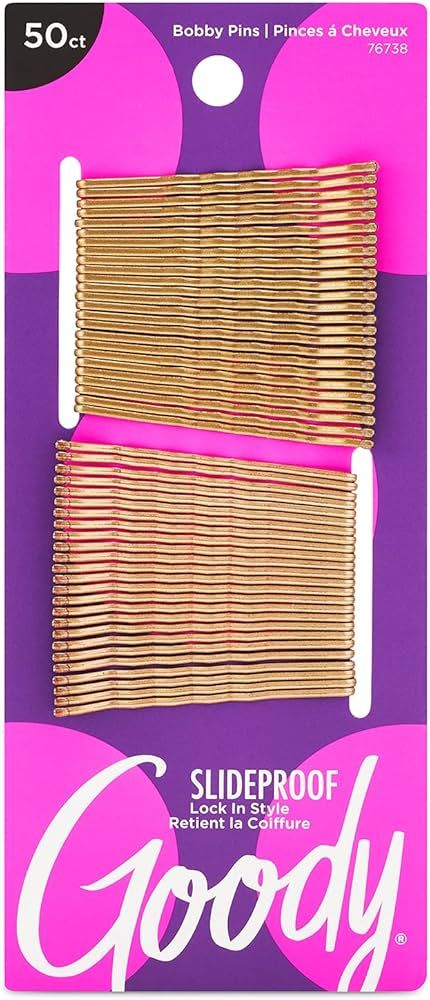 Goody Ouchless Hair Bobby Pins - 50 Count, Metallic Blonde - Slideproof and Lock In Place - Suita... | Amazon (US)