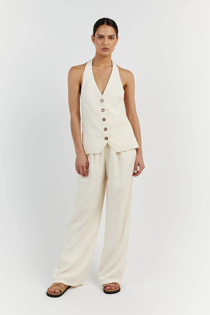 KAI OFF WHITE HALTER VEST | DISSH