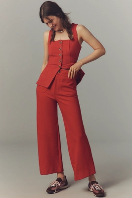 The Colette Knit Crop Wide-Leg Pants by Maeve | Anthropologie (US)