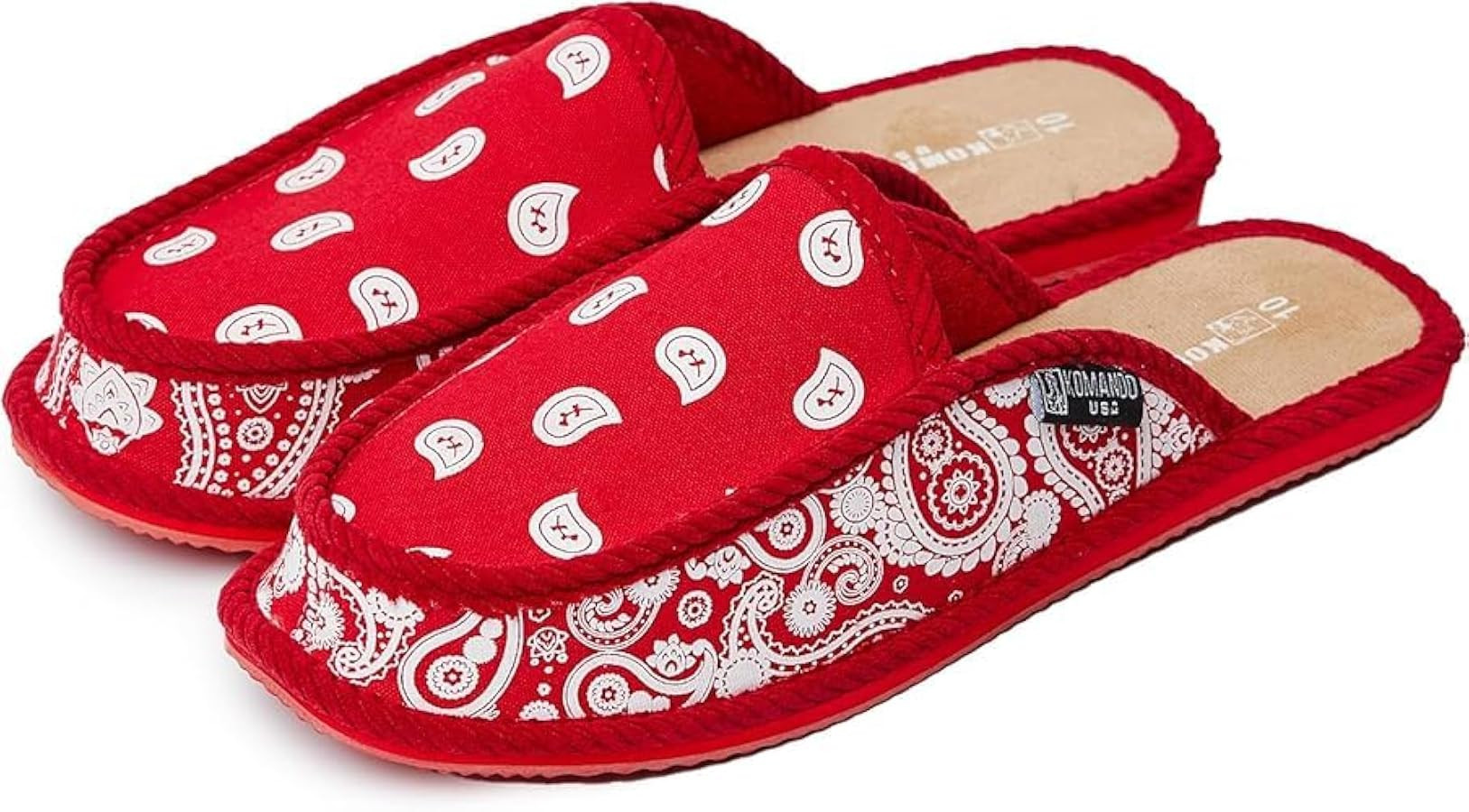 Bandana Paisley House Slippers for Men Women, Chicano Style Pantuflas | Amazon (US)