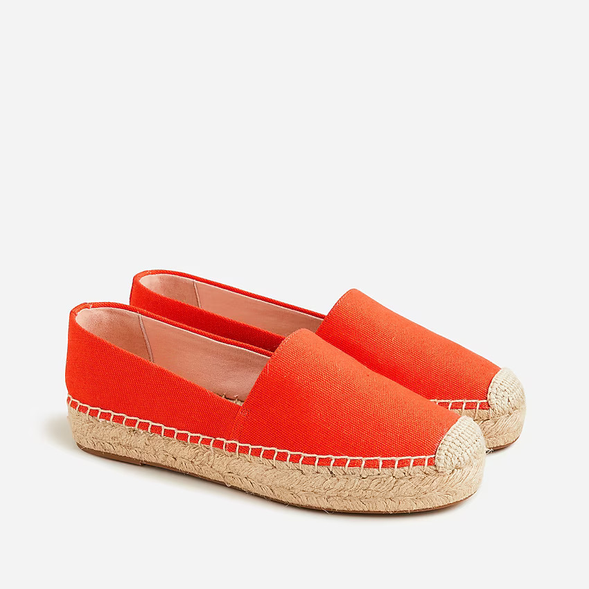 Canvas espadrille flats | J. Crew US