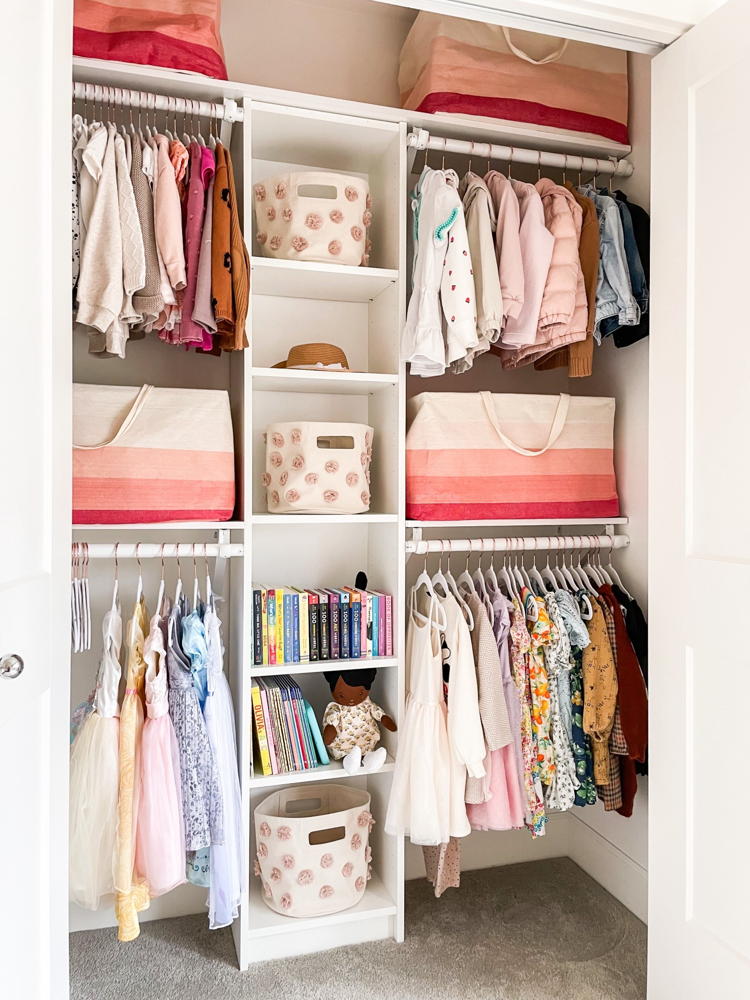 Nursery closet, closet organization, closet baskets and hangers 

#LTKSeasonal #LTKHome #LTKKids