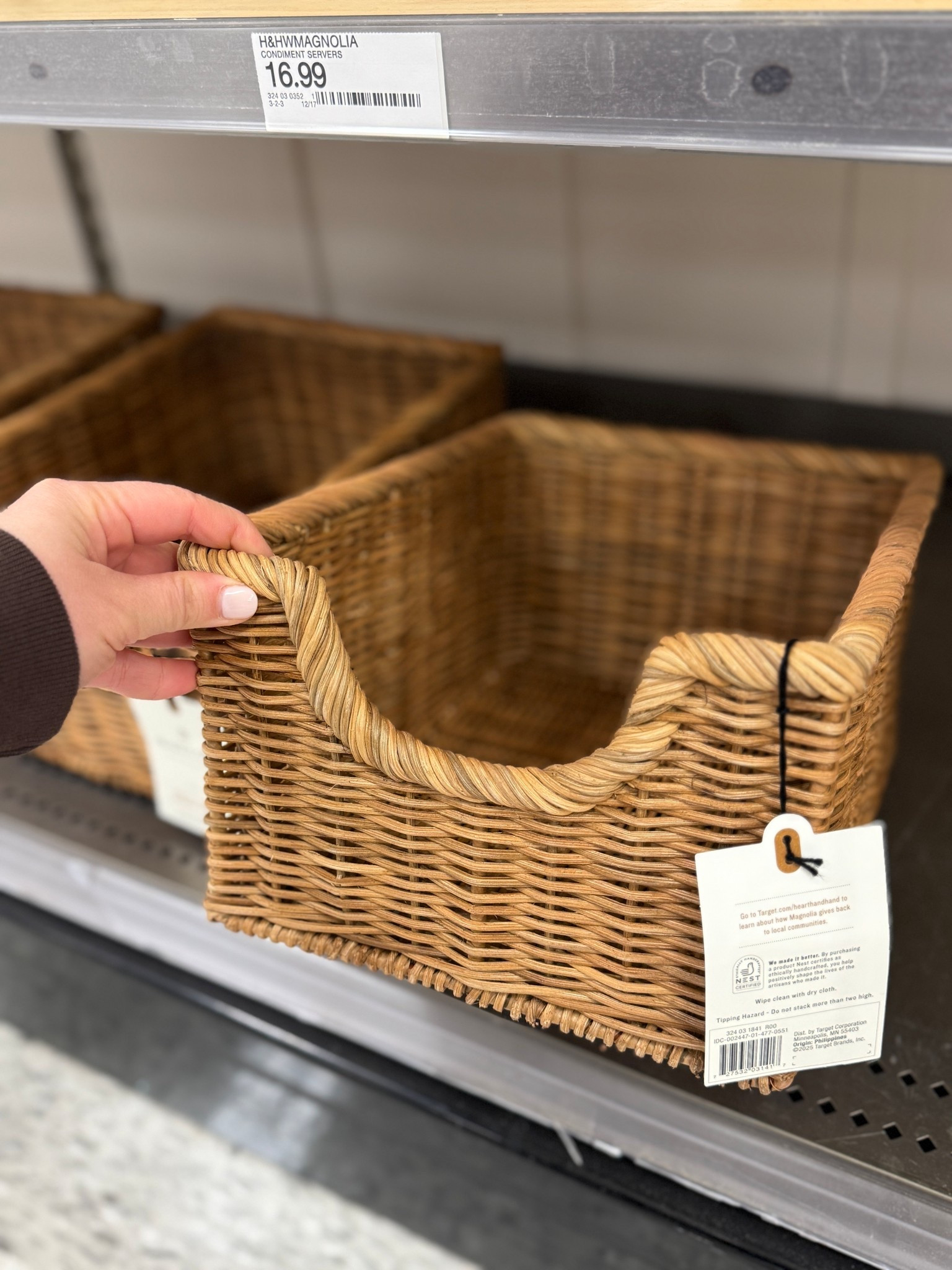 I love these woven baskets at Target! They are perfect for the pantry or even linen closet to help organize everything!

#LTKHome
