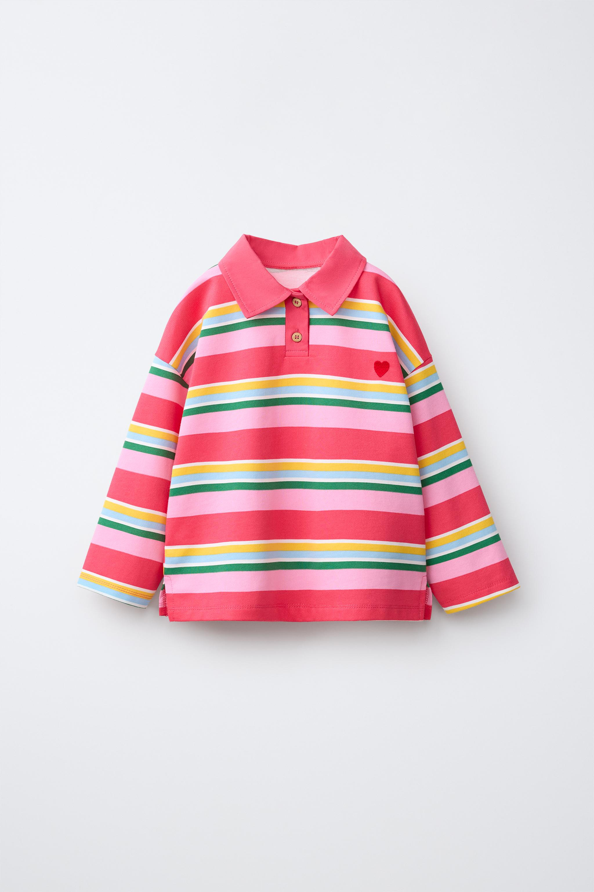STRIPED POLO SHIRT WITH CONTRAST COLLAR | Zara US
