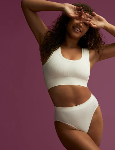 ThirdLove Form Seamless High-Leg Bikini - sea-salt / XL | ThirdLove