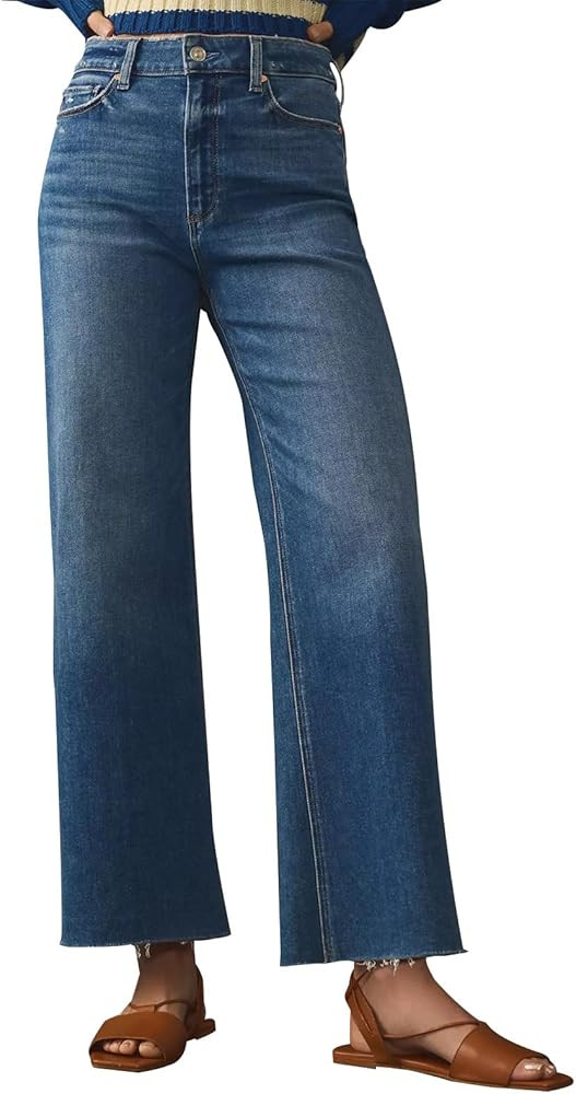 KUNMI Jeans for Women Wide Leg Baggy High Waist Boyfriends Straight Leg Stretchy Denim Pants Tren... | Amazon (US)