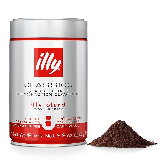 Illy Classico Ground Drip Coffee, Medium Roast, Classic Roast With Notes Of Chocolate & Caramel, ... | Amazon (US)