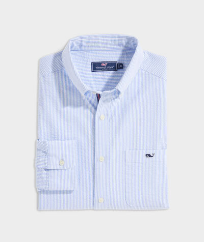 Stretch Cotton Seersucker Shirt | vineyard vines