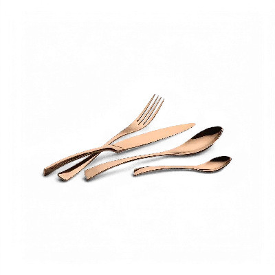 Forma Silverware Pink Gold - Set Of 4 Big Spoons | Wayfair North America