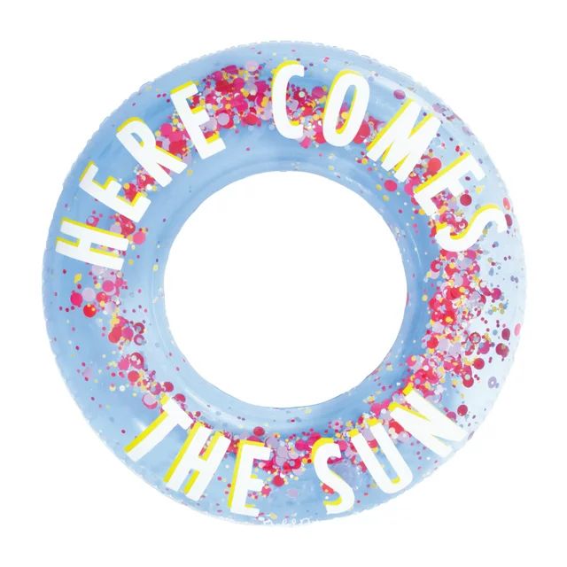 Packed Party Large 37 inch 'Here Comes The Sun' Inflatable Confetti Filled Tube, Pool Float, Mult... | Walmart (US)