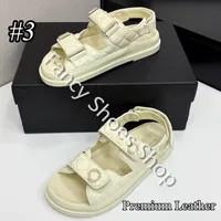 High Quality Fashion Leather Sandals Women's Summer Slides Slippers | DHGate