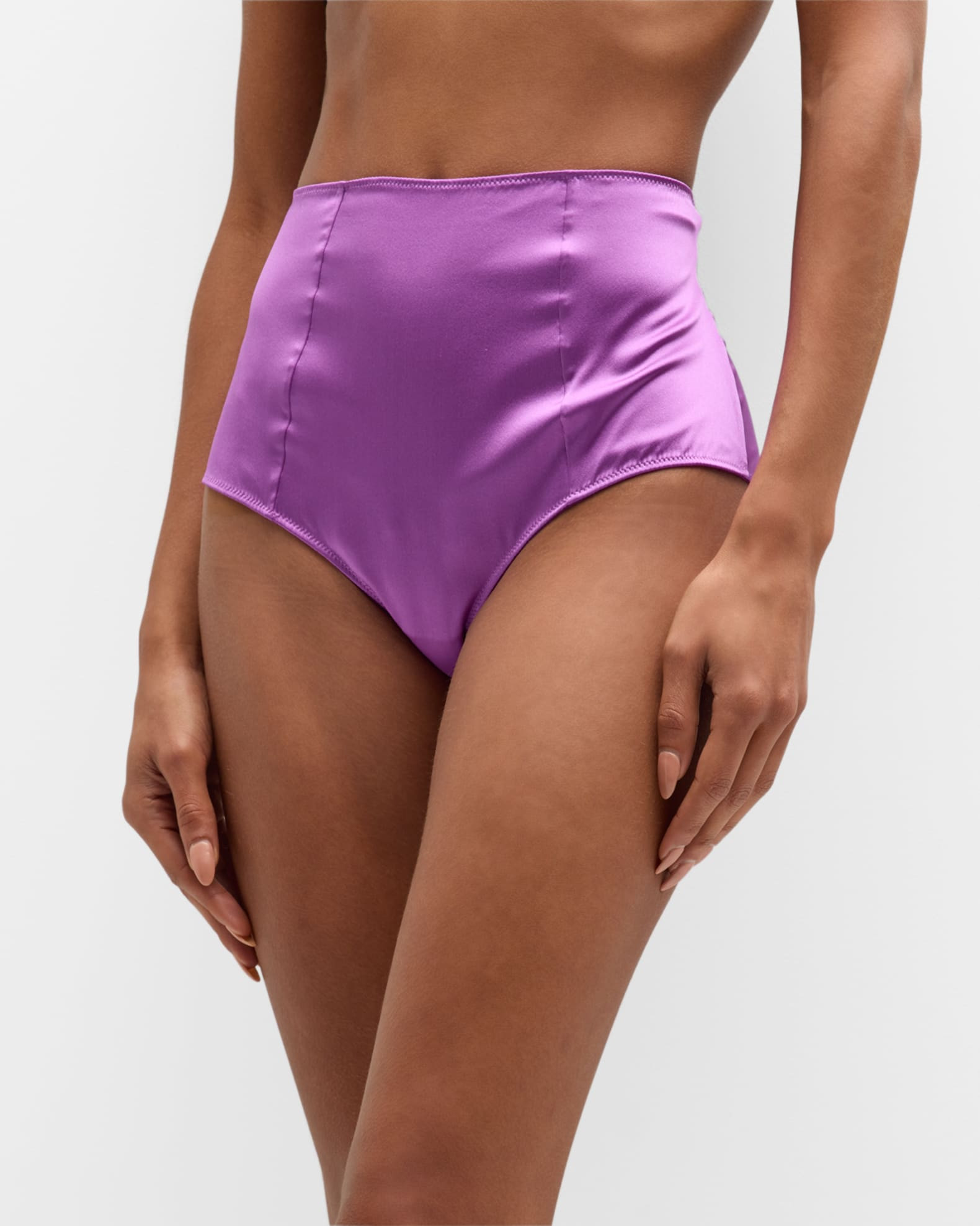 Kiki De Montparnasse Tous Les Jours High-Rise Stretch Silk Panties | Neiman Marcus