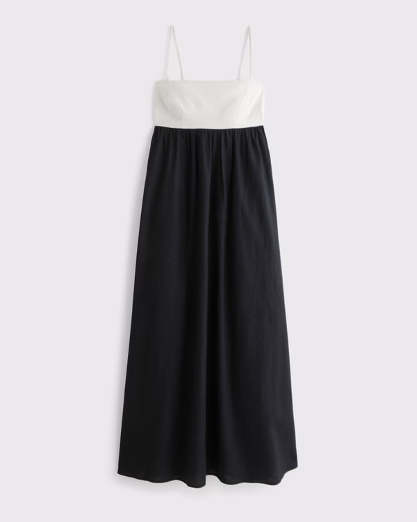 Women's Tie-Back Babydoll Maxi Dress | Women's Dresses & Jumpsuits | Abercrombie.com | Abercrombie & Fitch (US)