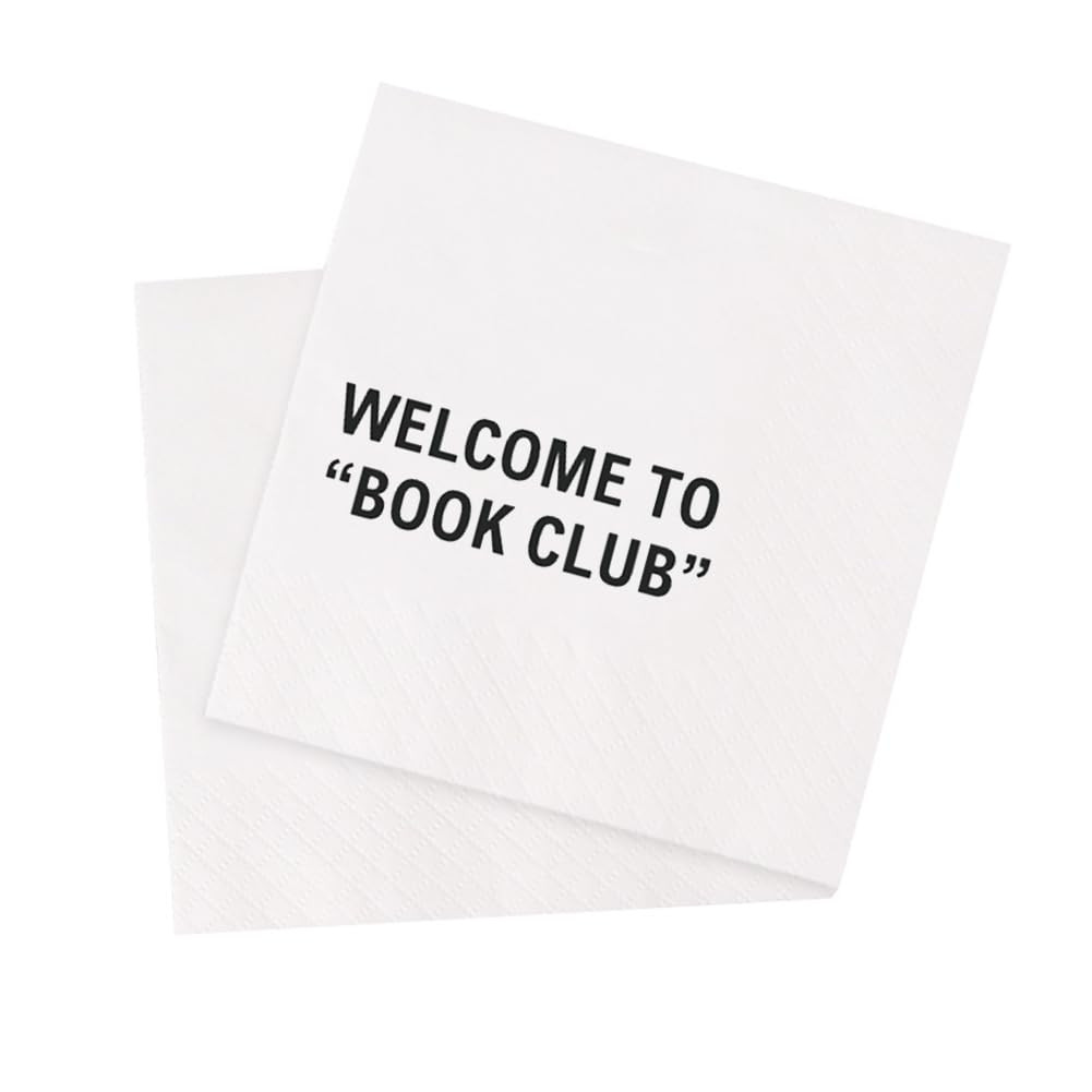Welcome To Book Club Funny Quotes Cocktail Napkins for Book Club Meeting Literary Themed Party Li... | Amazon (US)