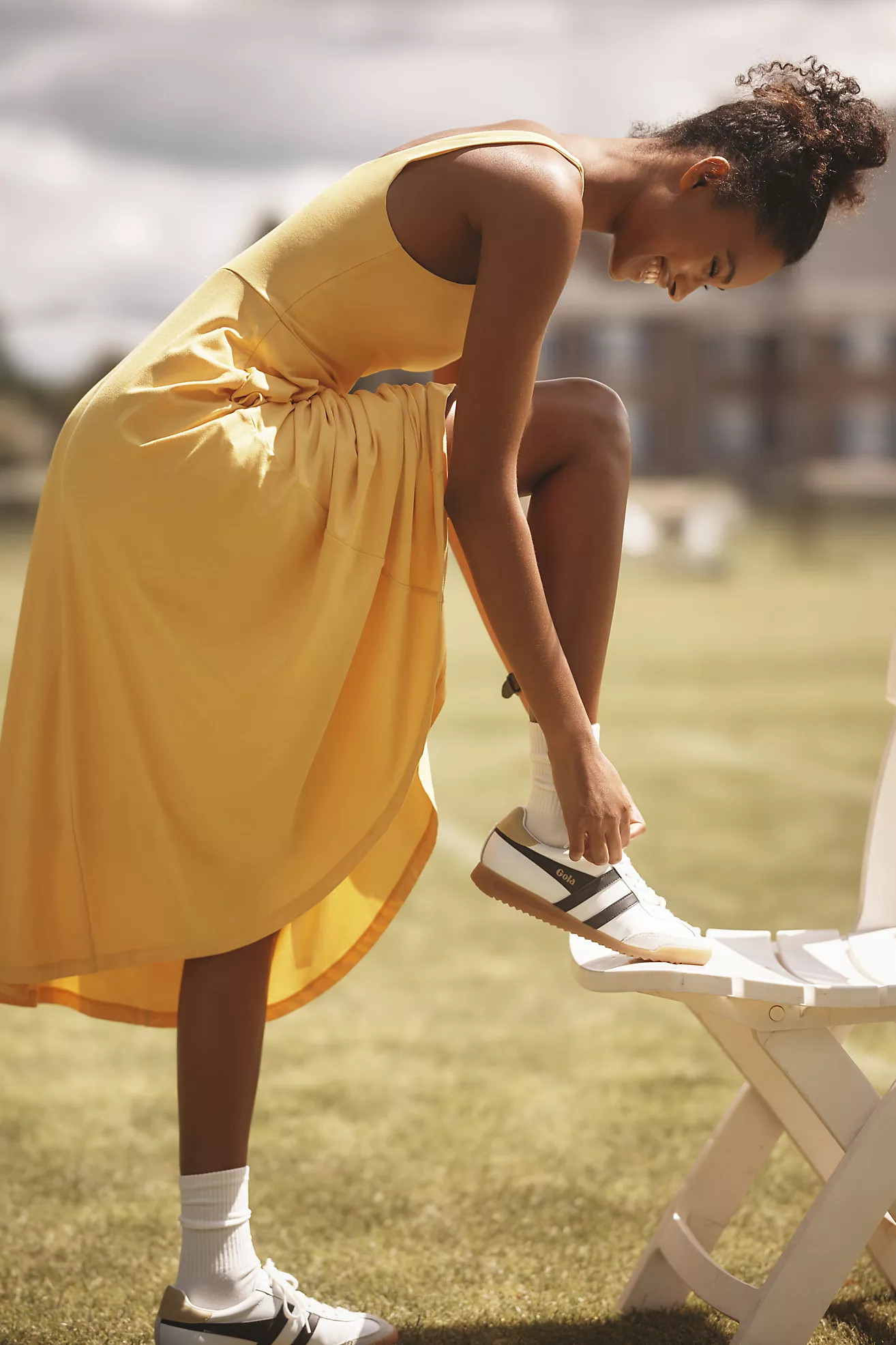 Beyond Yoga Featherweight At The Ready Square-Neck Midi Dress | Anthropologie (US)