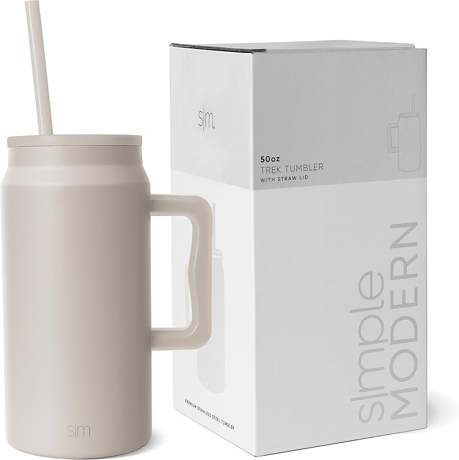 Simple Modern 50 oz Mug Tumbler with Handle and Straw Lid | Reusable Insulated Stainless Steel La... | Amazon (US)