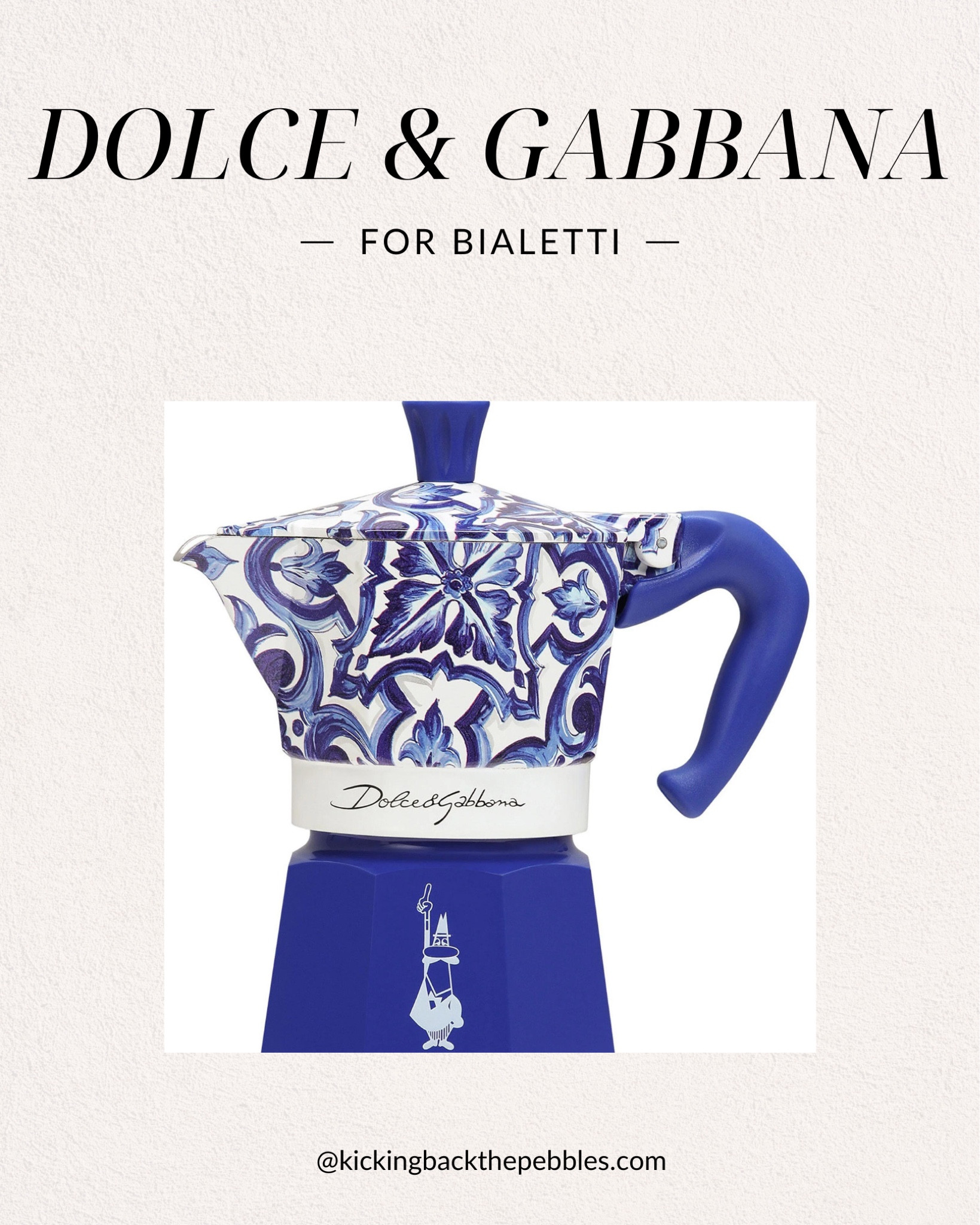 Have you seen this? 😍 The Dolce & Gabbana Mediterranean Blue Moka Express coffee maker for Bialetti is a true gem! Elevate your coffee routine with this stylish piece. #DolceGabbana #Bialetti #CoffeeLover #StylishHome #KitchenEssentials #CoffeeTime

#LTKHome