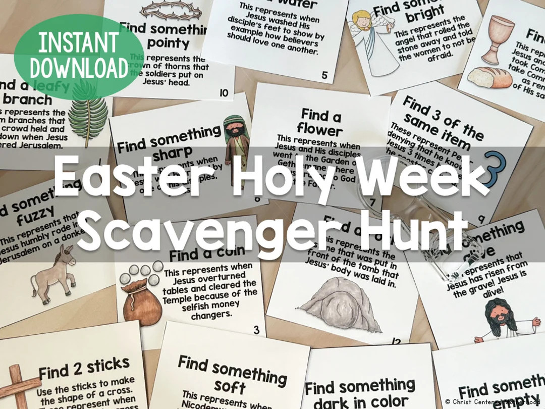 Easter Holy Week Scavenger Hunt for Kids Great for Sunday School and Families - Etsy | Etsy (US)