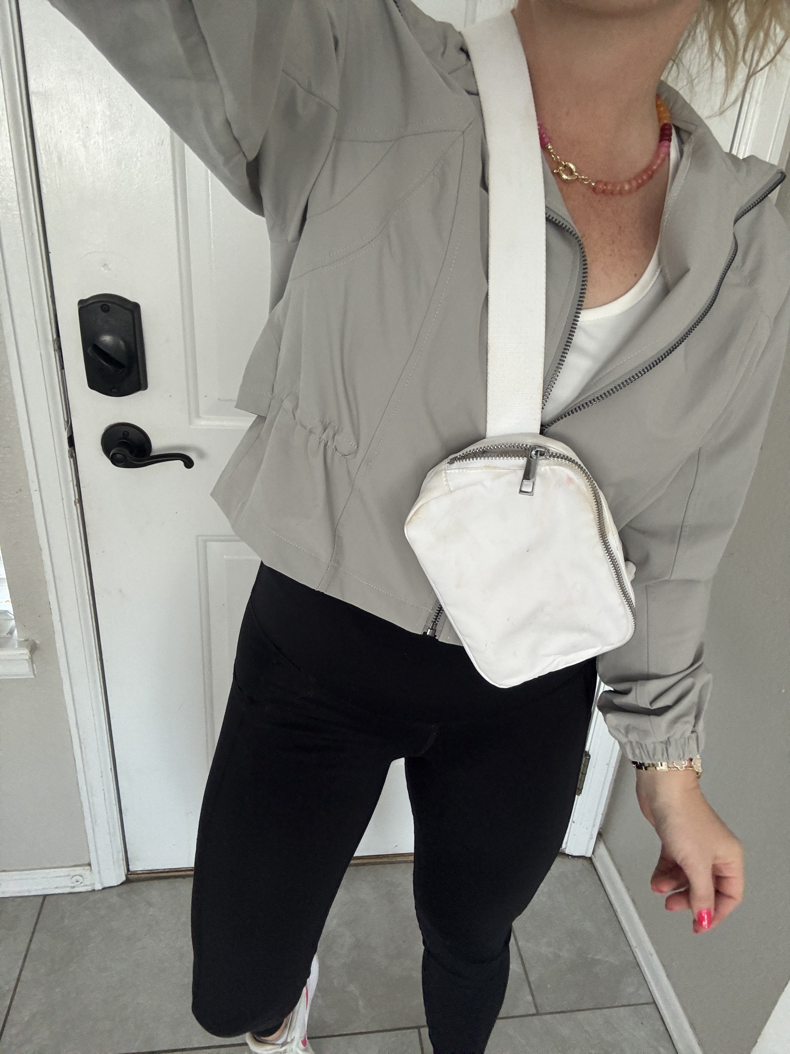What I wore on my outdoor walk — Lightweight cropped windbreaker jacket, white workout tank top, belt bag, and leggings 





Amazon outfits every outfit inspo, outfit ideas, casual outfits amazon, amazon outfits every day, spring outfits 2026, summer outfits, amazon activewear 

#LTKActive #LTKSaleAlert #LTKootd
