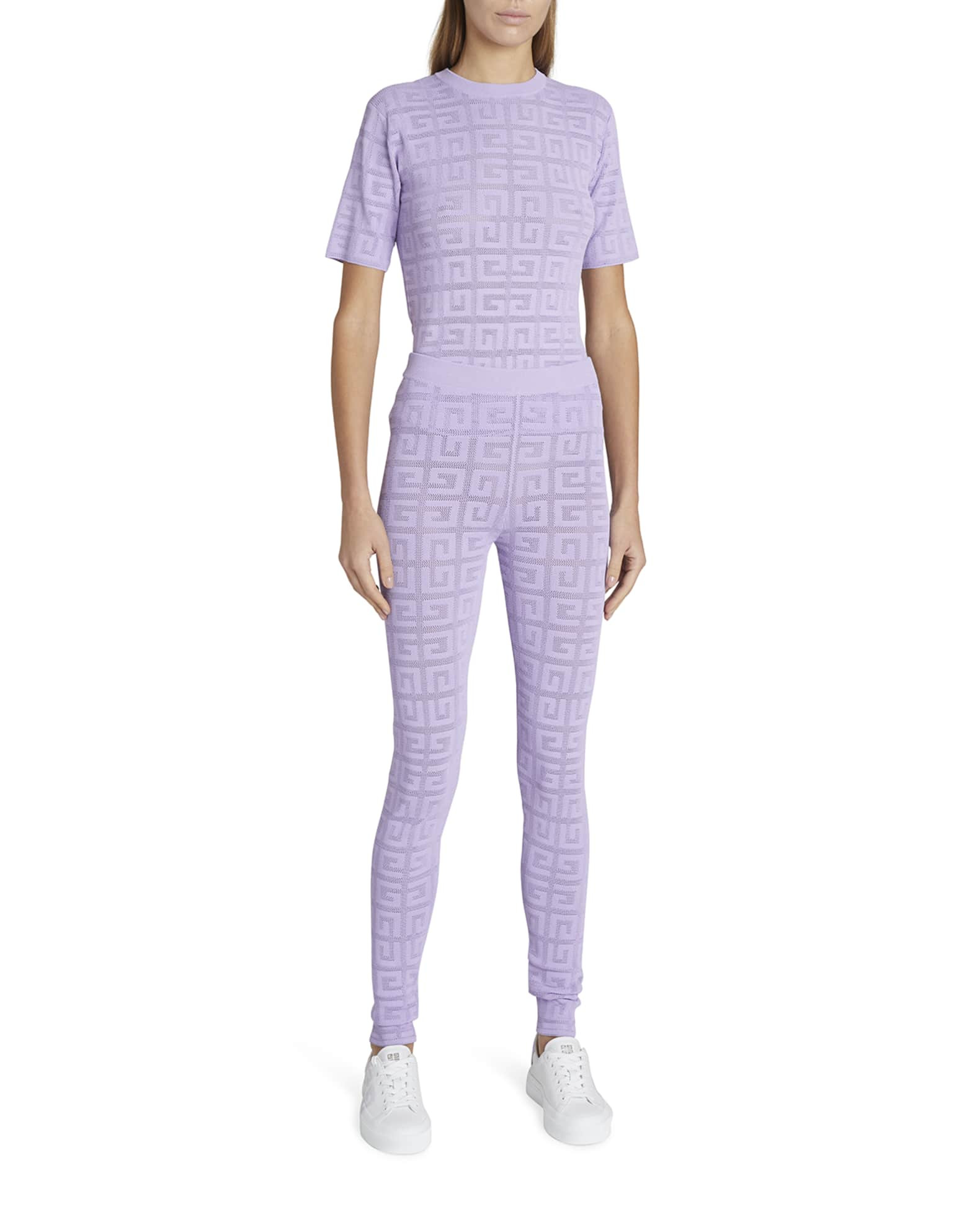 Givenchy 4G Monogram Knit Leggings | Neiman Marcus