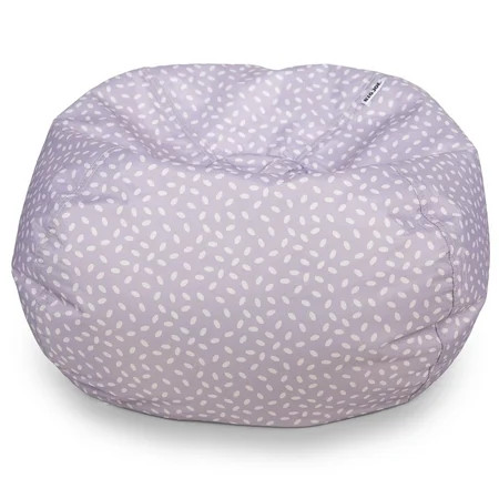Big Joe Classic Bean Bag Chair for Kids Bedroom and Reading Nook, Easy-Clean Petal Pip Lilac, Durable Nylon Polyester Blend, 2 feet Refillable | Walmart (US)