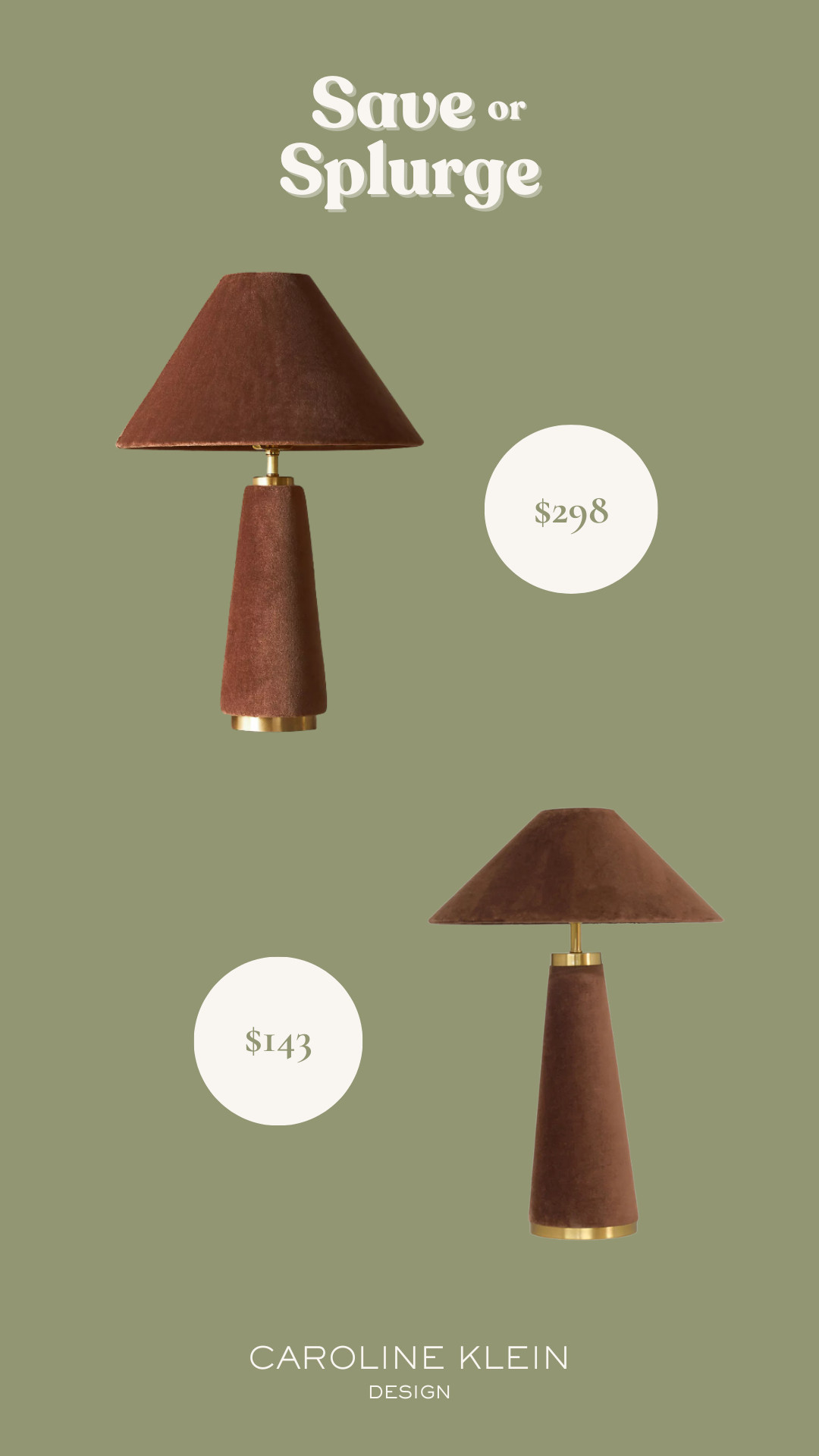 Save or Splurge: Velvet Table Lamp 

 #LTKHome