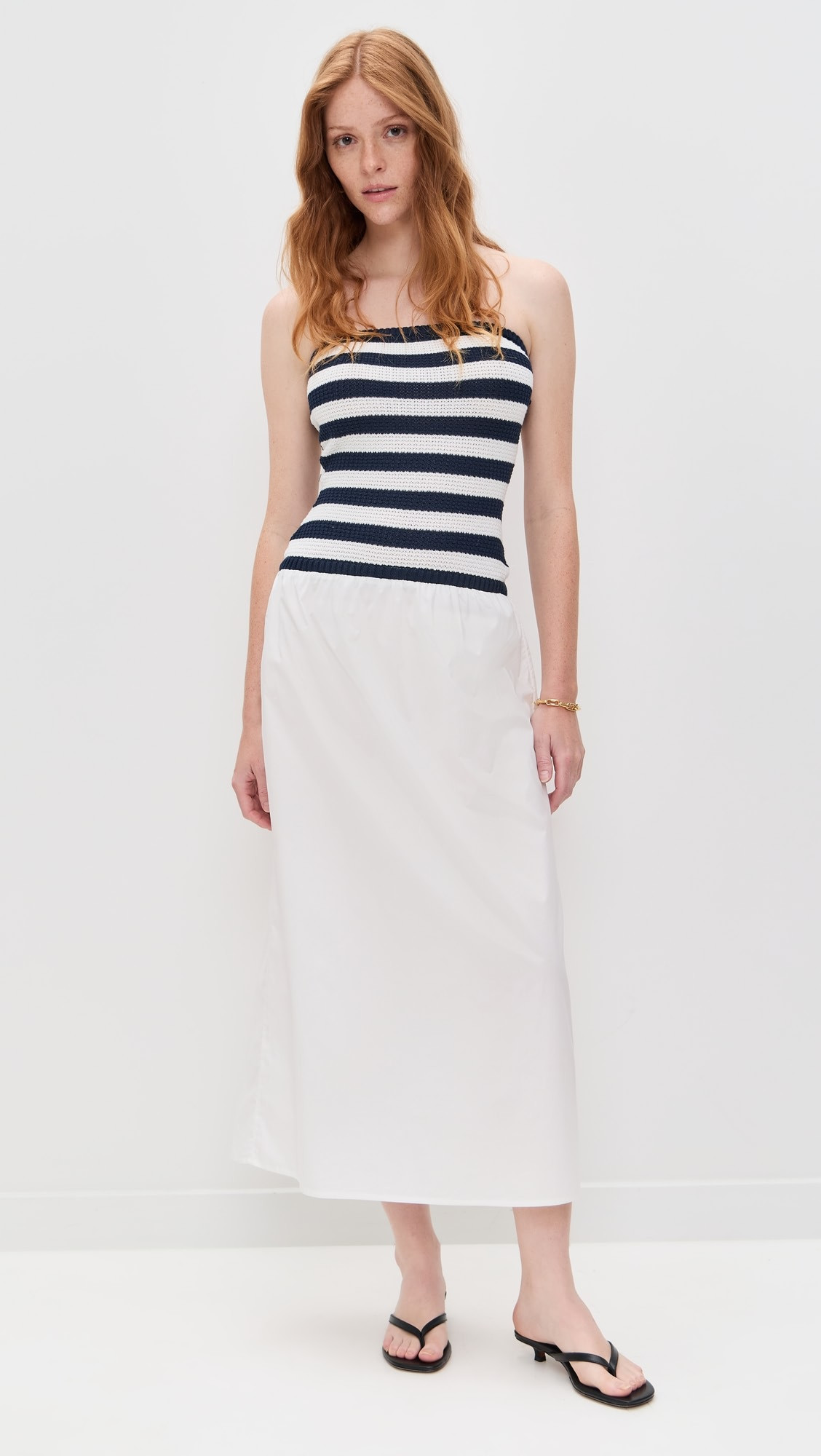 Crochet Knit Poplin Maxi Dress | Shopbop