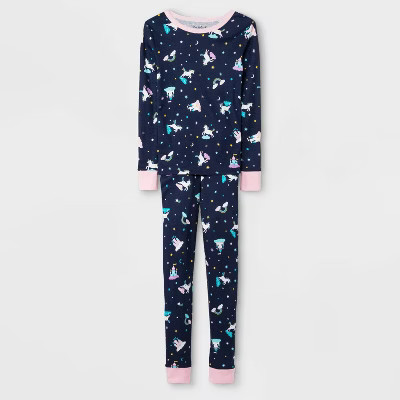 Girls' Pajama Set - Cat & Jack™ Blue | Target