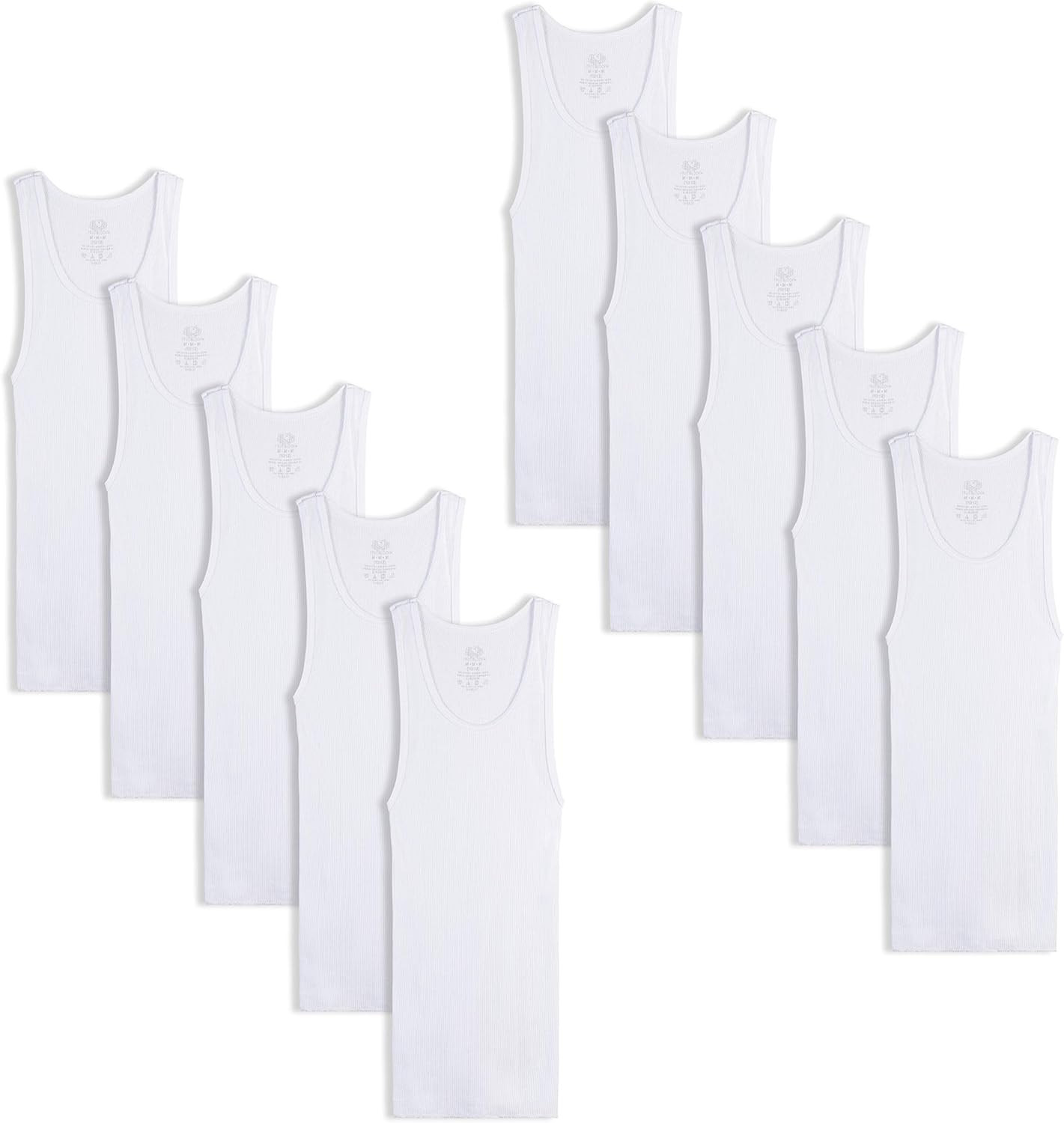 Fruit of the Loom Boys' Cotton Tank Top Undershirt (Multipack) | Amazon (US)