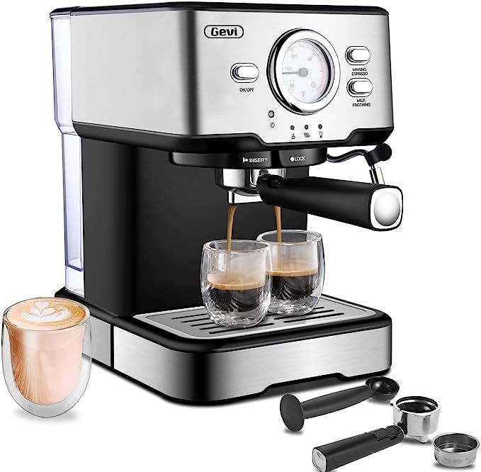 Gevi 15 Bar Espresso Machine, Professional Espresso Coffee Maker with Milk Frother for Espresso, ... | Amazon (US)