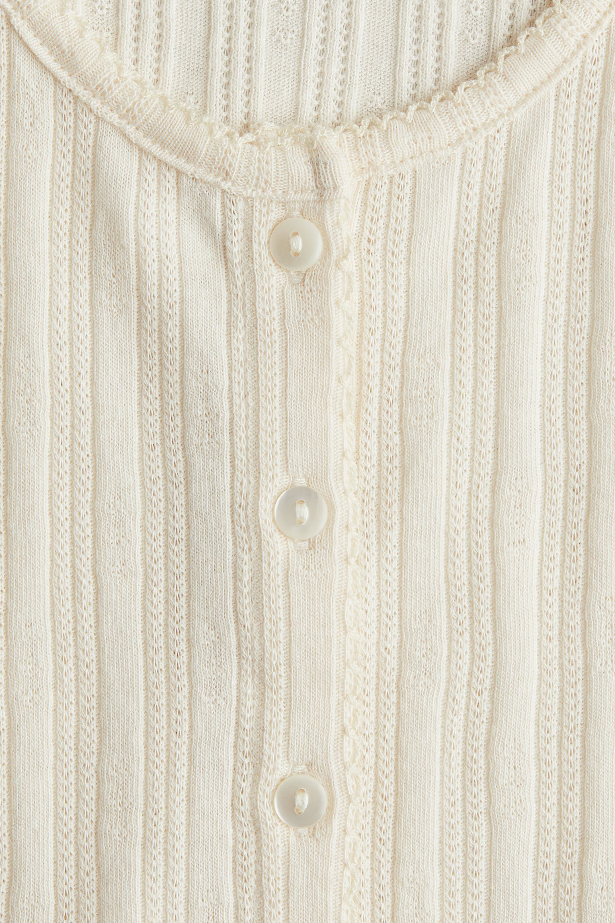 Pointelle jersey vest top - Cream - Kids | H&M US | H&M (US + CA)